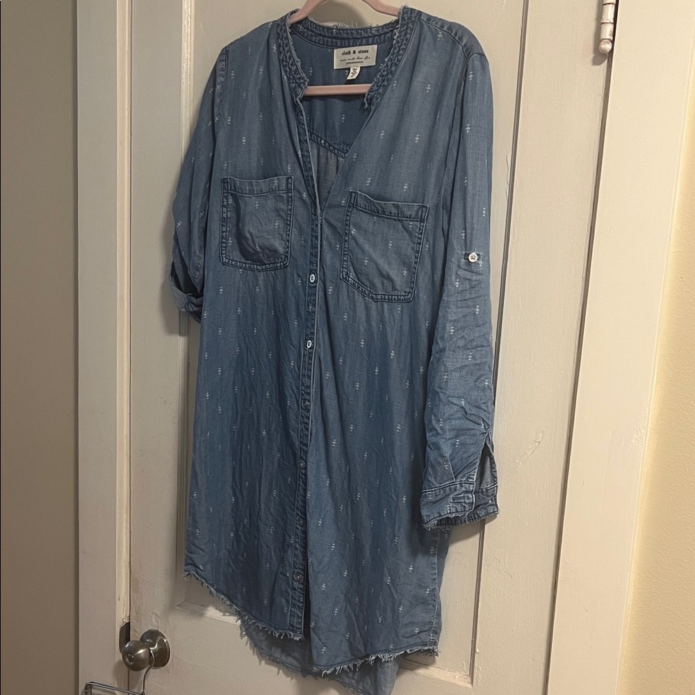 Cloth & Stone for Anthropologie Indigo Chambray Tunic